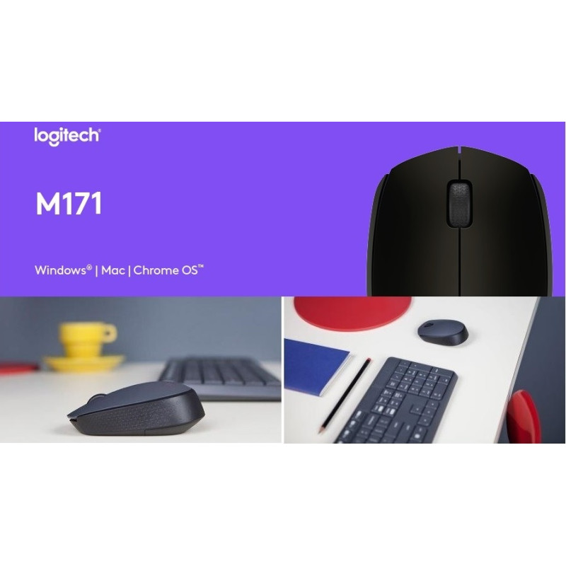 Logitech M171 Blk Blk c less