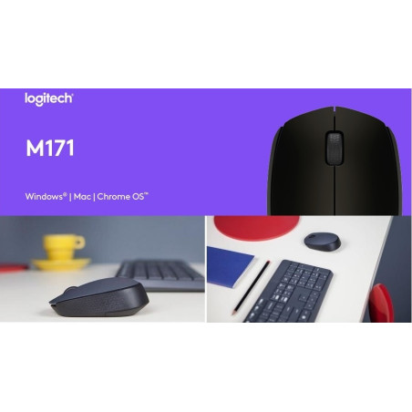 Logitech M171 Blk Blk c less