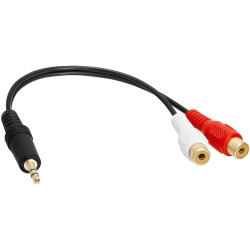 3.5mm(M)  RCA(L R) Female 20cm