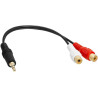 3.5mm(M)  RCA(L R) Female 20cm