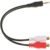 3.5mm(M)  RCA(L R) Female 20cm