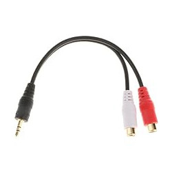 3.5mm(M)  RCA(L R) Female 20cm