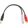 3.5mm(M)  RCA(L R) Female 20cm
