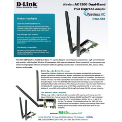 D link DWA 582 pci e AC1200