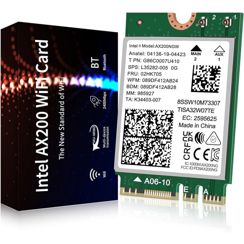 Intel Wifi6 AX200 dk Kit m.2