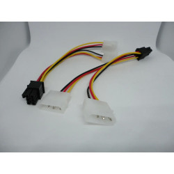 2x4pin molex to 6pin for PCI E
