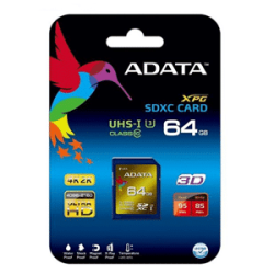 Adata 64Gb sdXc uhs i U3 XPG
