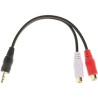 3.5mm(M)  RCA(L R) Female 20cm