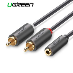 3.5mm(M)  RCA(L R) Female 20cm