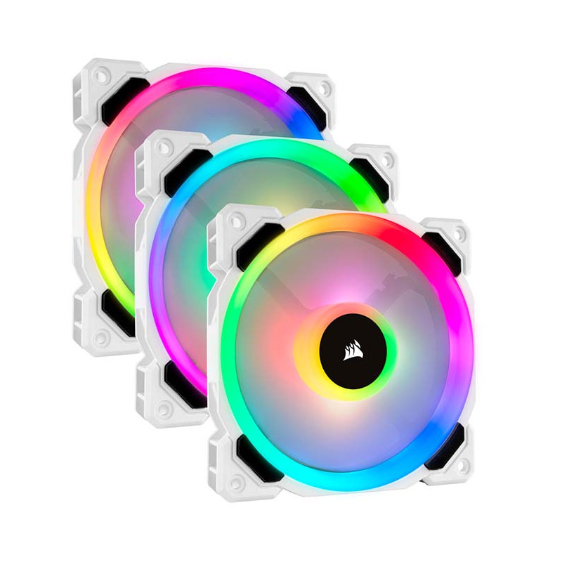 120mm Corsair LL RGB Wh x3 Ch