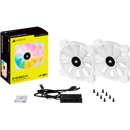 140mm AF140 Elite Rgb x2 Whi